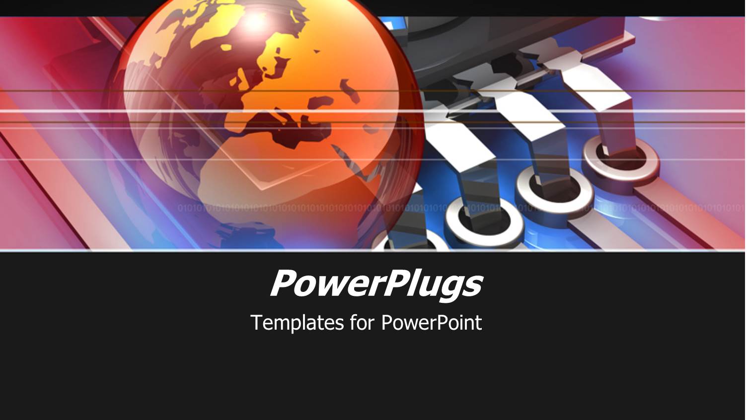 a Colorful Globe with an Electronic Background