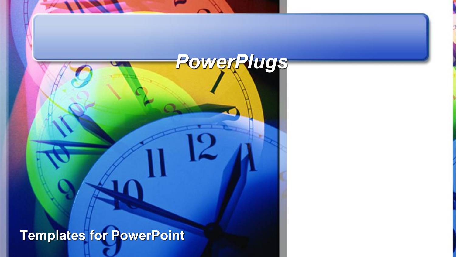 Colorful Multicolored Clocks Showing the Pass of Time with White Background