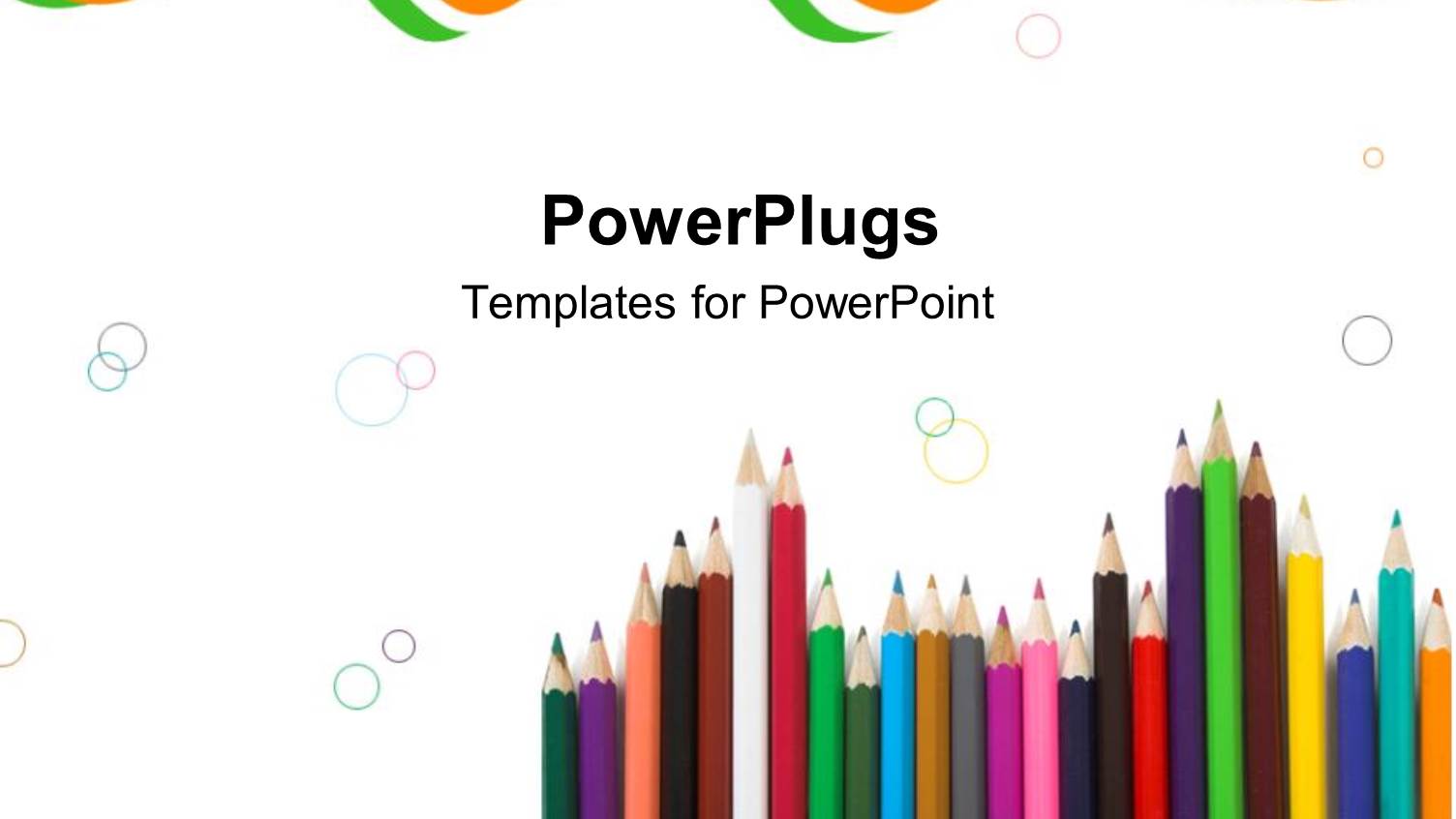 Colorful Pencils and Crayons Pointing Upwards on White Background 