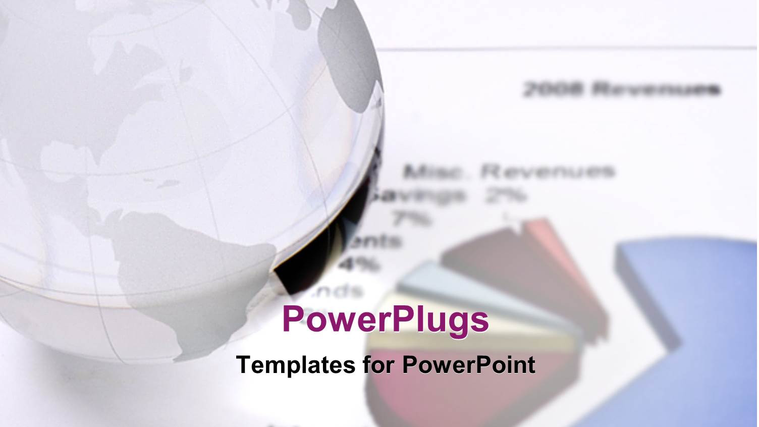 Colorful Pie Chart with and Earth Globe and Figures