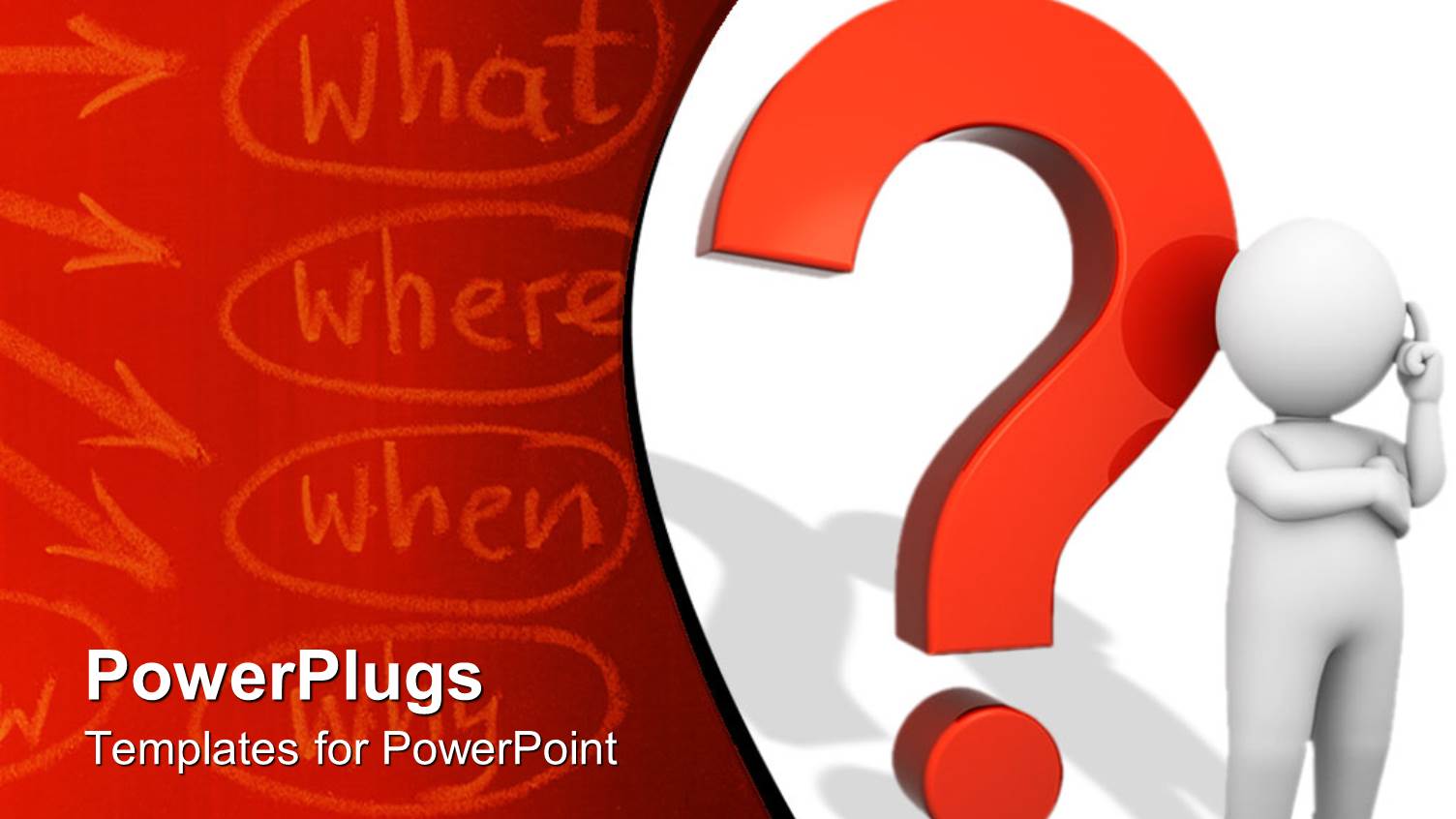 a Combination of 4 Ws with Red Question Mark