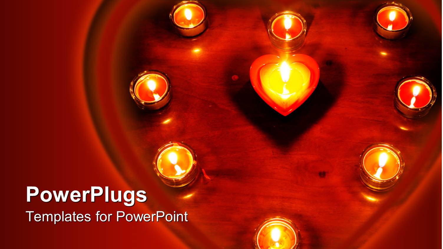 the Combination of Candles Glowing in the Form of Heart