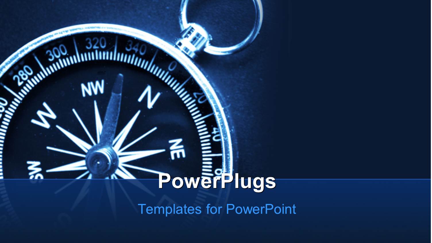 a Compass with Bluish Background and Place for Text