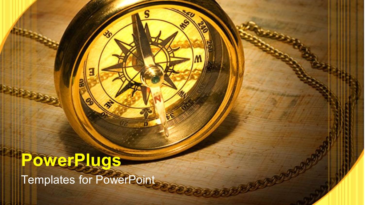 a Compass with a Brownish Background and Place for Text