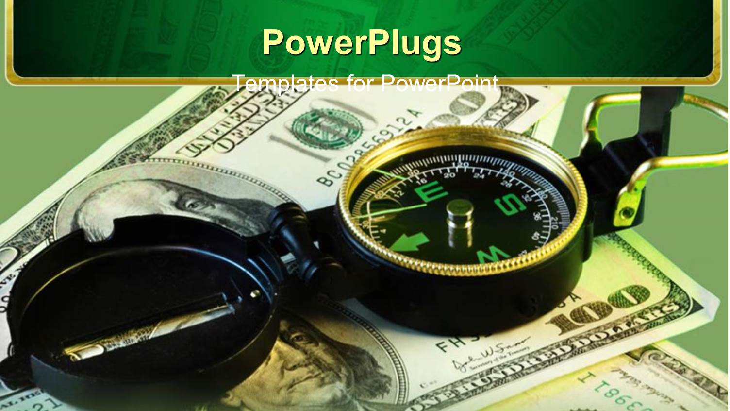 a Compass on a Collection of Dollar Notes