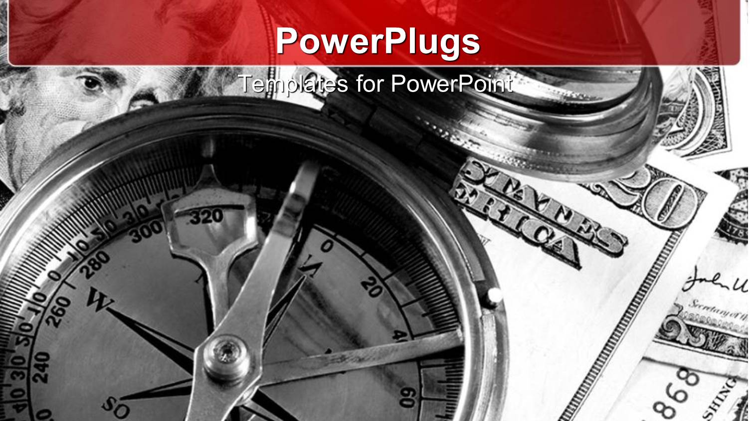 a Compass with Dollars in the Background