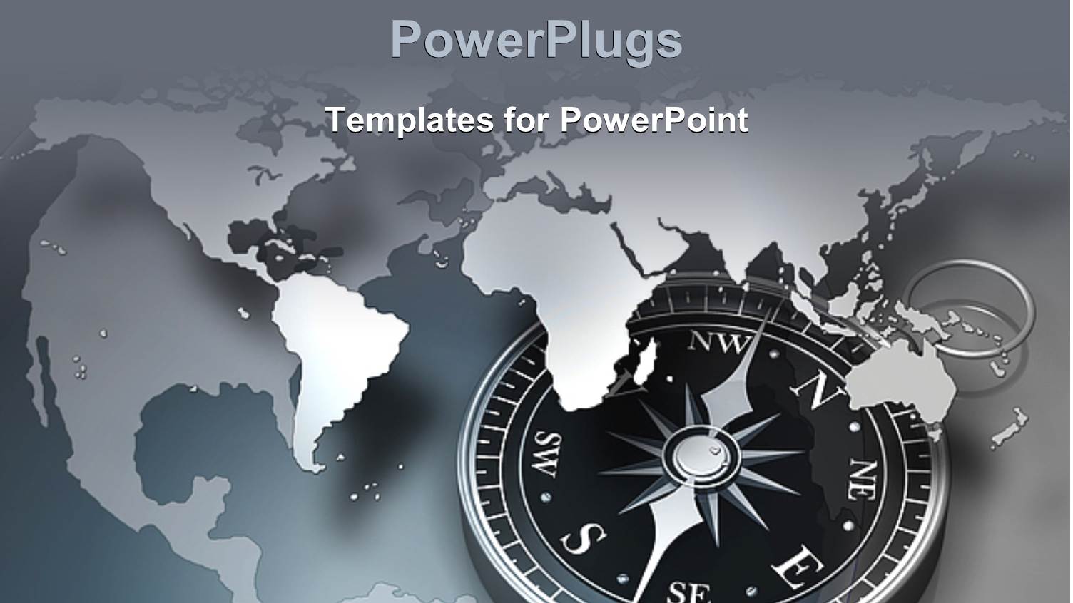 a Compass with the Map of the Earth in the Background