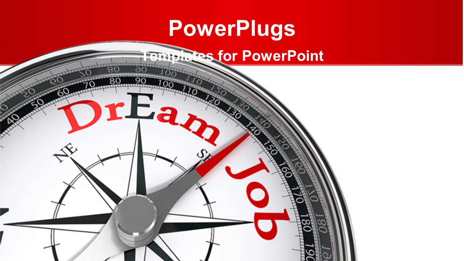 a Compass with the Words Dream Job and Reddish Background