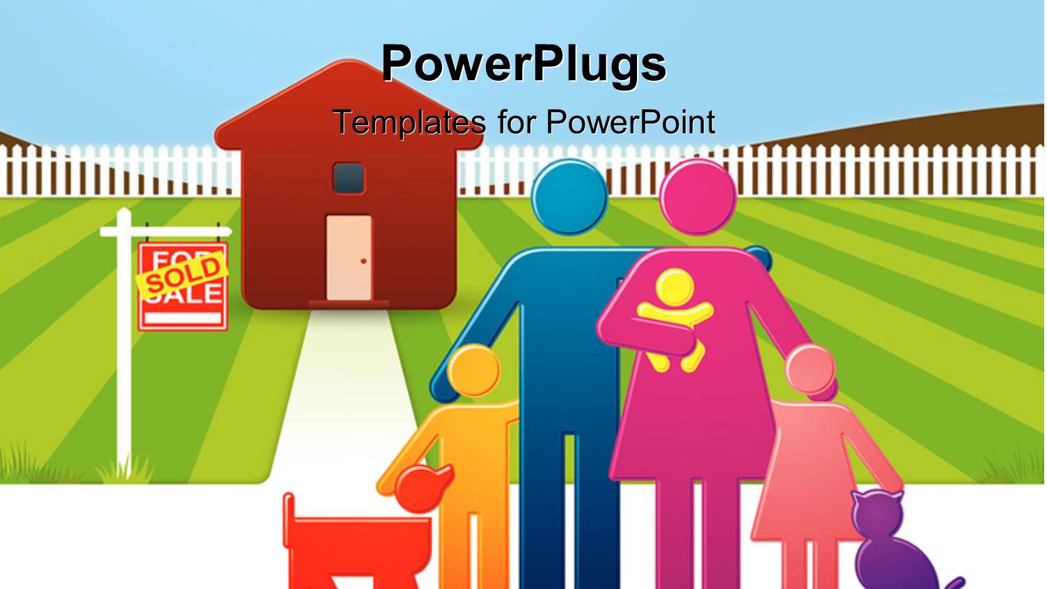 a Complete Happy Family with House