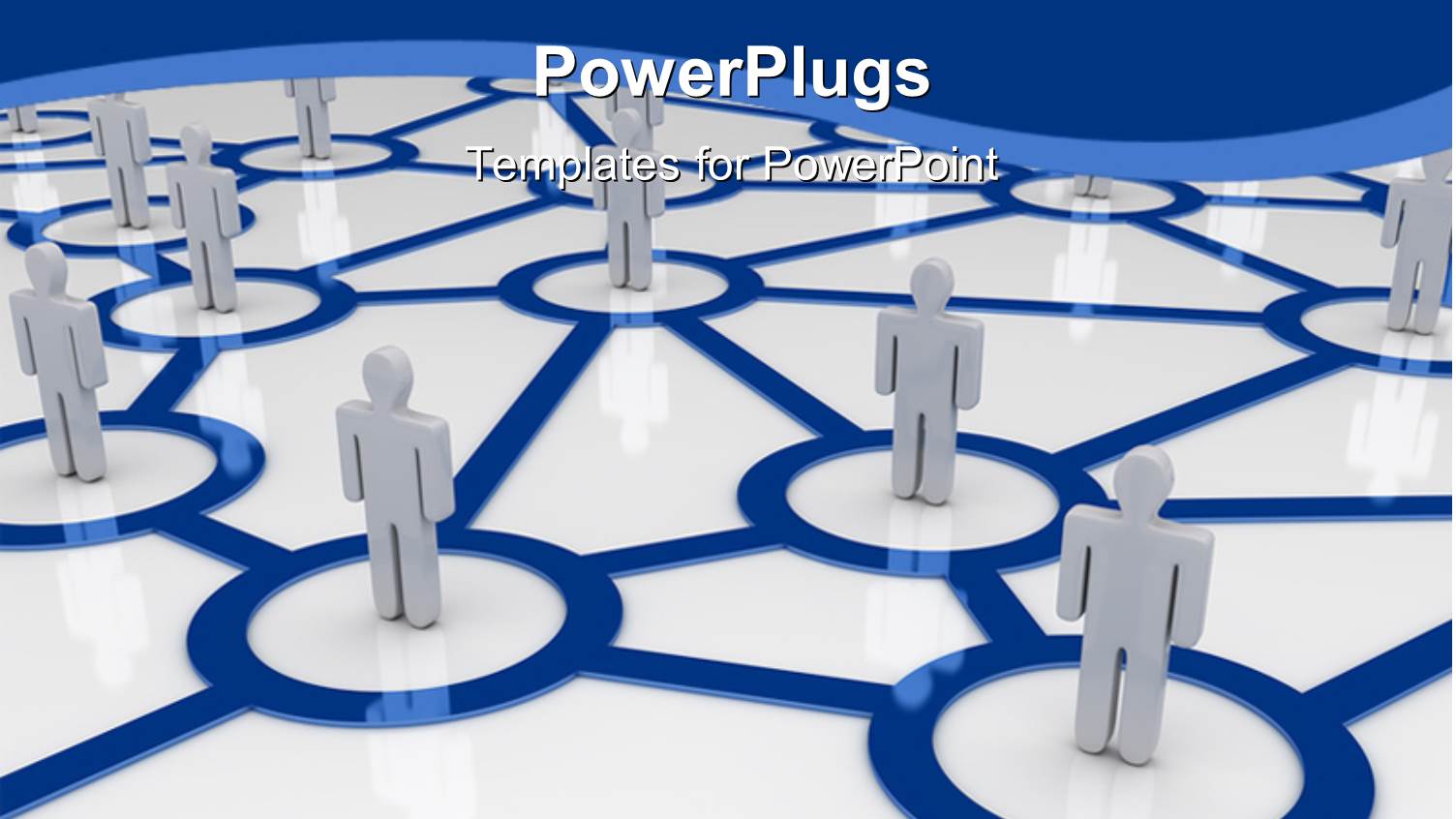 Computer Network Depiction with People Standing in Connected Circles Over White Surface 