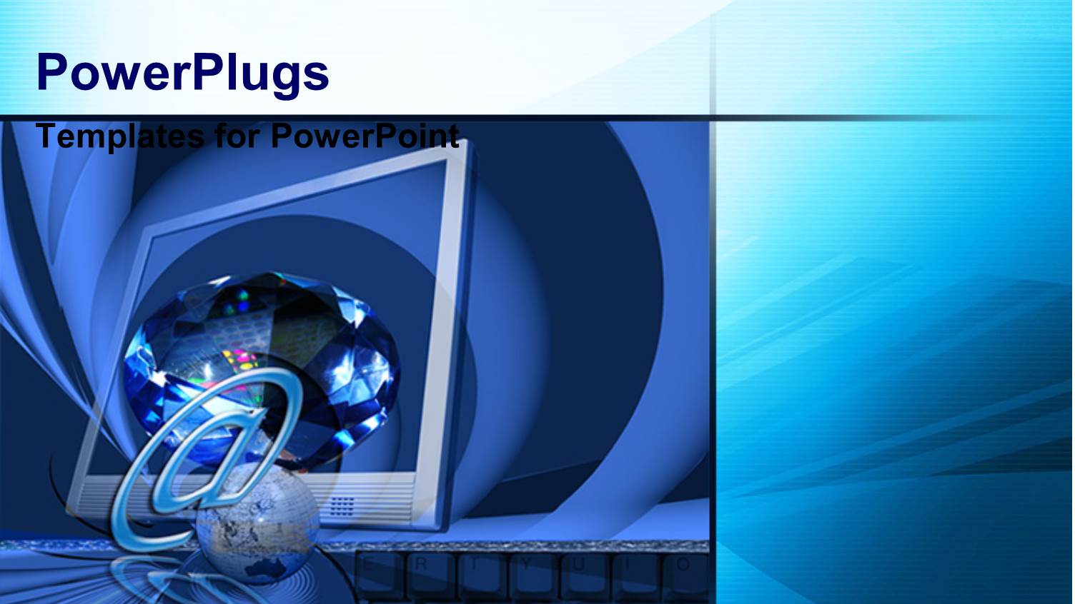 a Computer Screen with Bluish Background