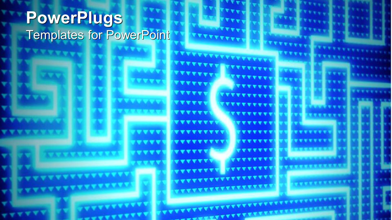 Computer Screen Maze with Dollar Sign in Background, Finance