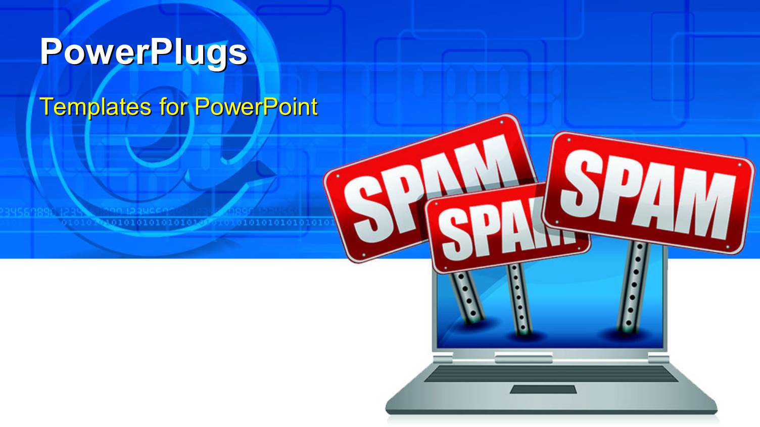 SPAM Banners Emerging from Laptop Screen with Email Symbol in Background