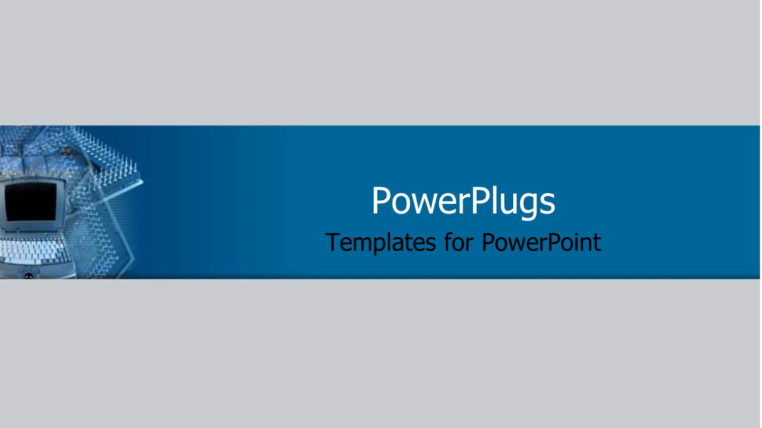 Computer System, Keyboard and Central Processing Unit Chip on Grey Background