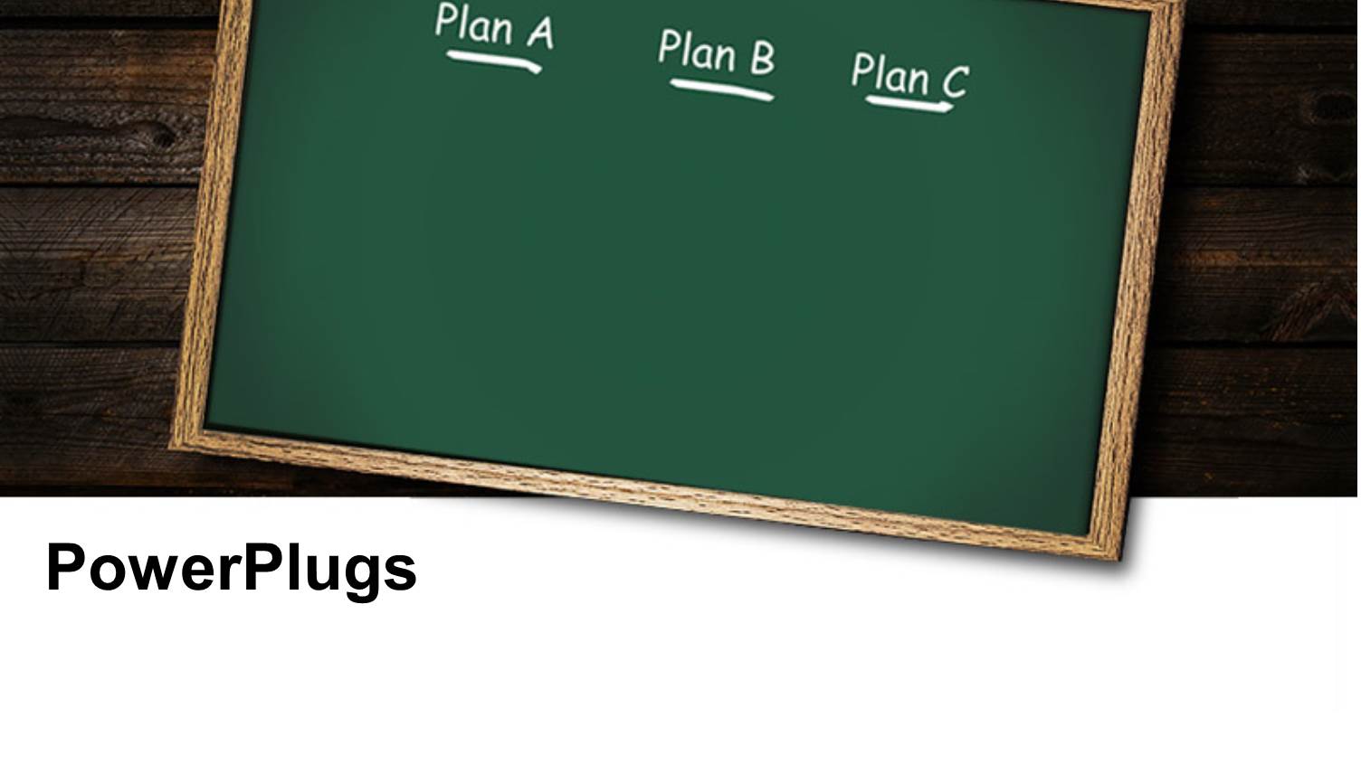 Concept of a Backup Plan Using Chalkboard, Placed on Wood Texture