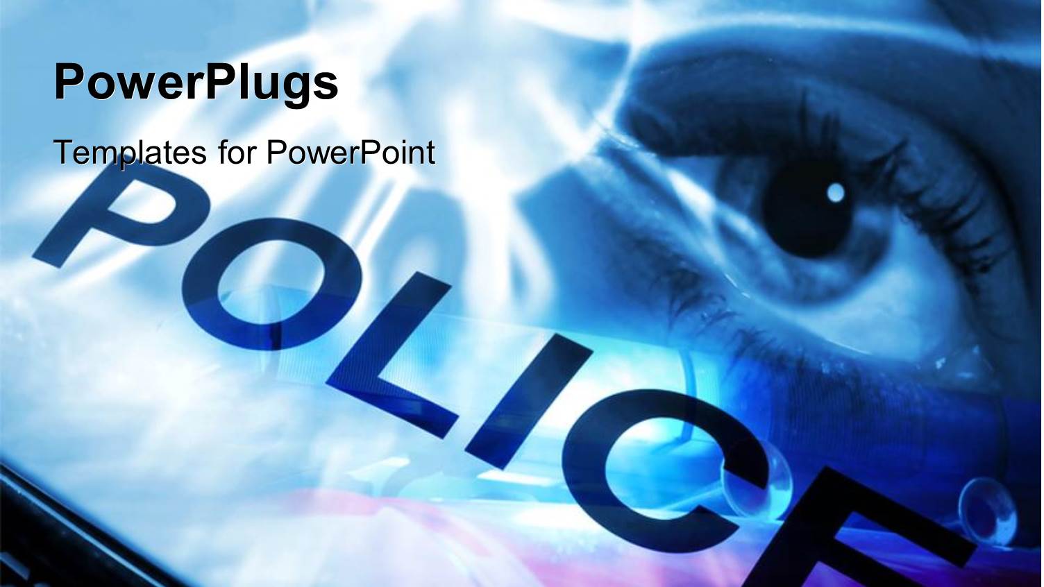 Conceptual Depiction of Eye Abstract Overlaid Onto Police Van with Light