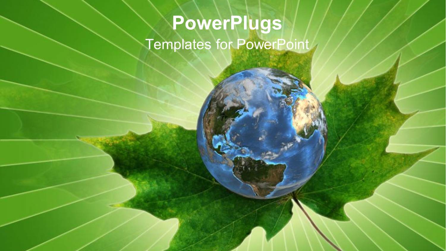 Conservation Ecology Metaphor with World Resting on Green Leaf