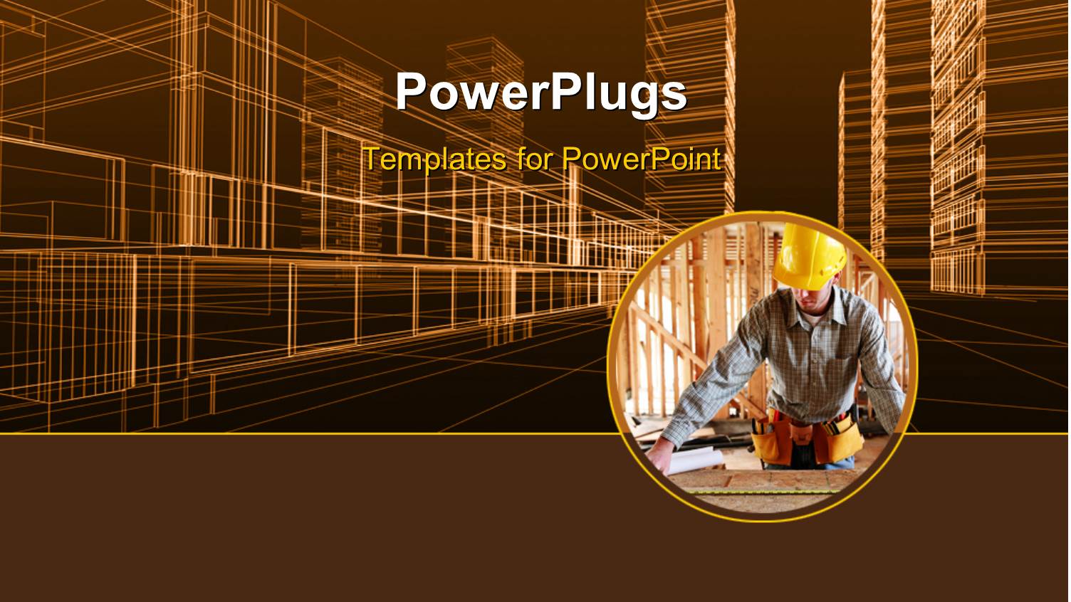 a Constriuction Worker with Skyscrapers in Background