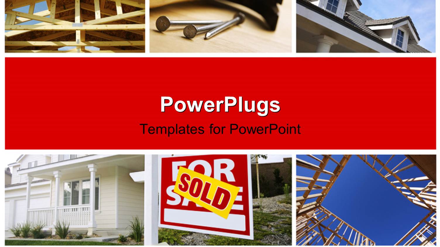 Construction and Real Estate Themed Variety Collage with Red Color
