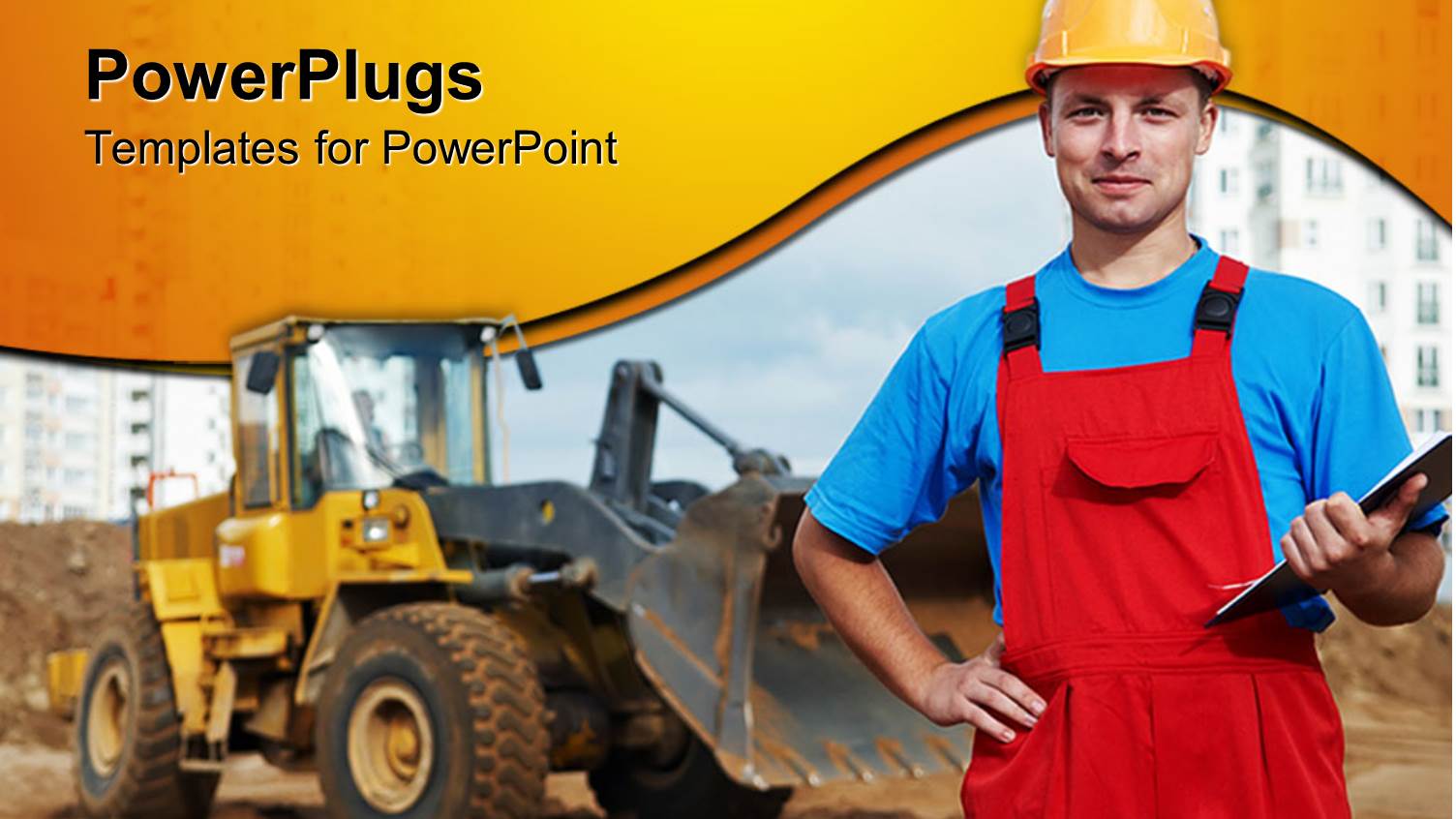 a Construction Worker Standing T a Site with a Tractor