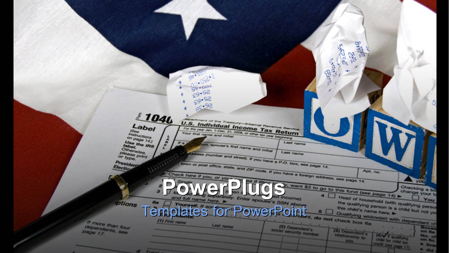 a Contract with an American Flag in Background