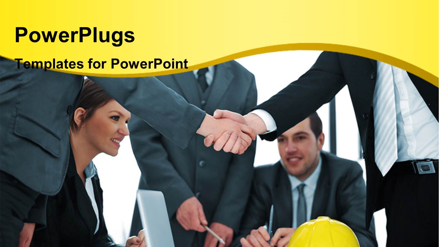 Contract Deal Struck as Two Professionals Shake Hands Over Table