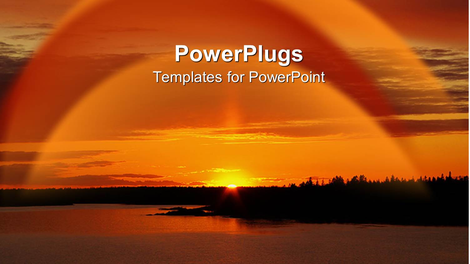 a Cool Evening Sunset View of a River and the Sun