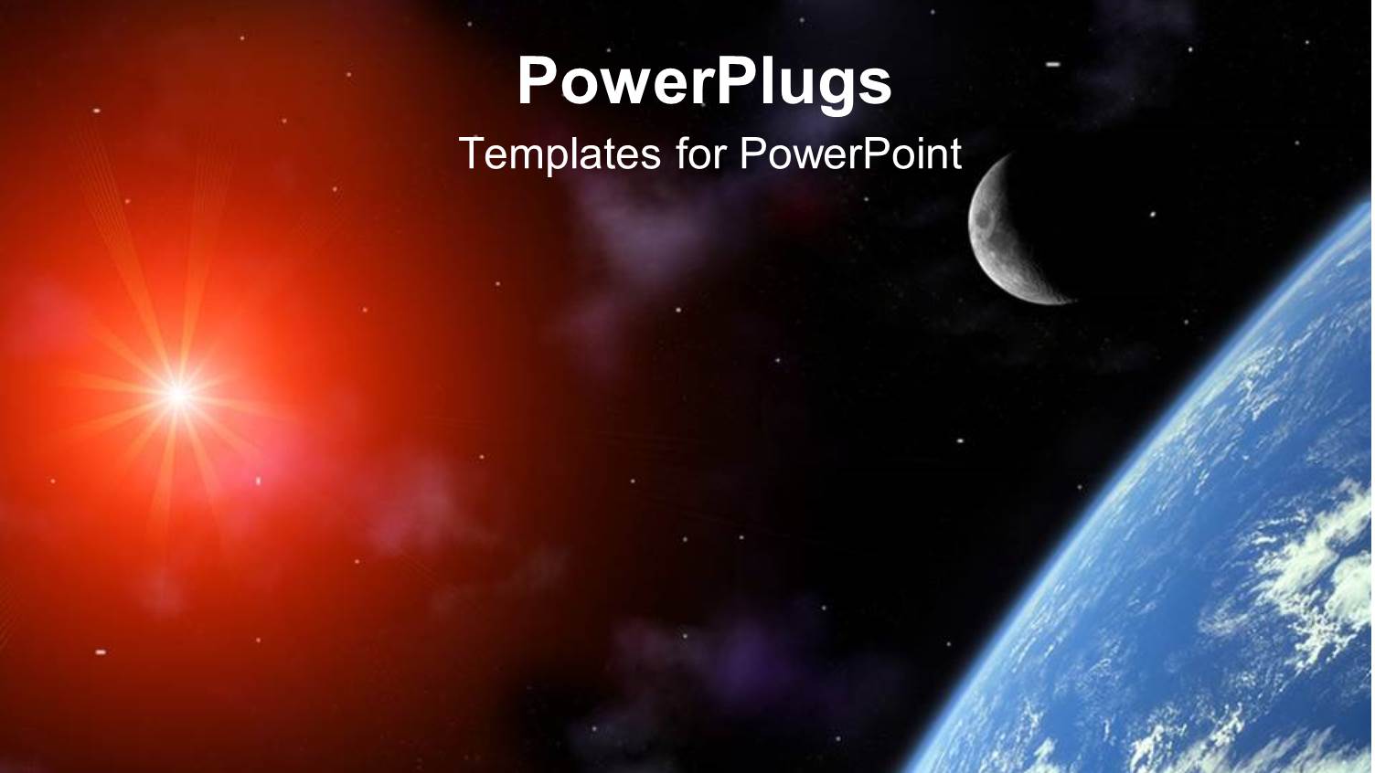 Corner Showing a Part of Planet Earth with Crescent Moon and Depiction of Sun in the Universe on Black Starry Sky