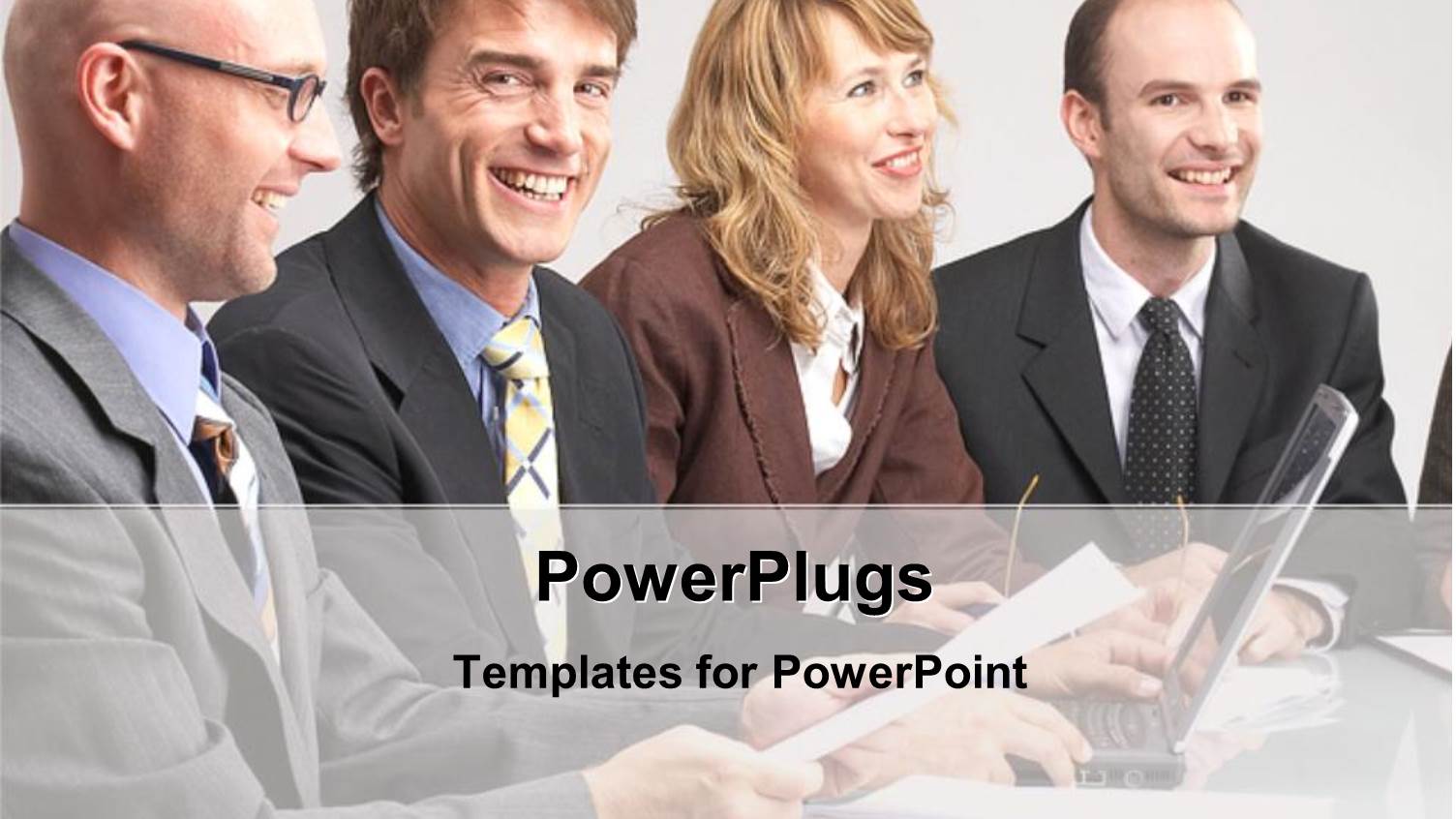 Corporate Executives in Business Meting with Laptops and Papers, Management