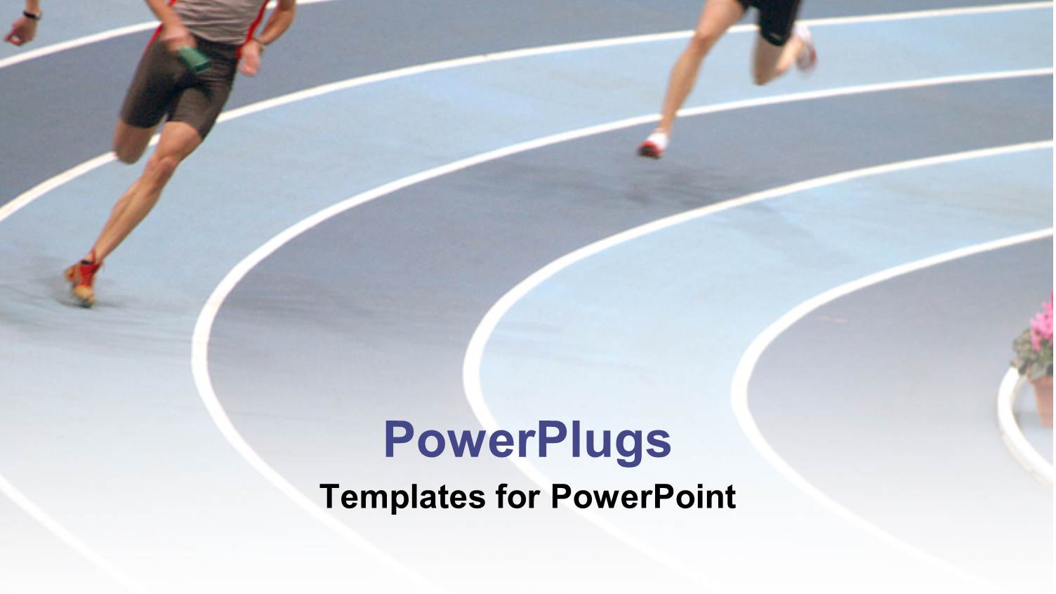 a Couple of Athletes Running on the Track