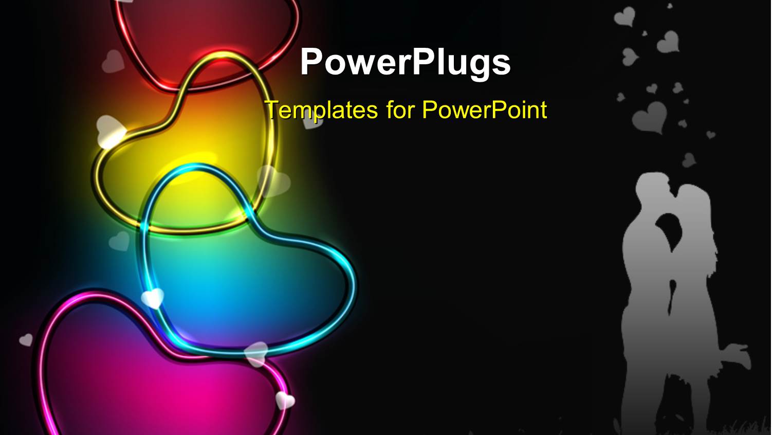 a Couple Kissing Each other with a Lot of Hearts in Background