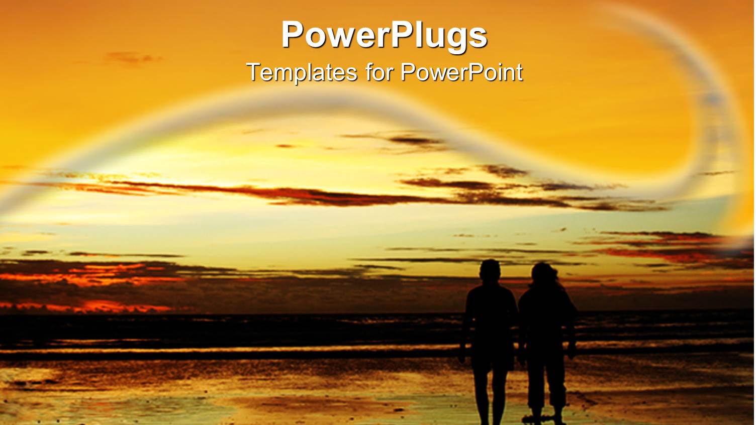 Couple in Silhouette on Beach at Sunset, Retirement, Travel