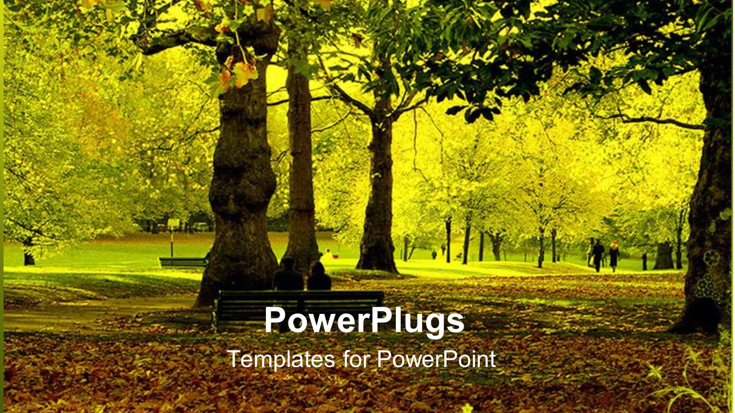 a Couple Sitting on the Bench with Greenery