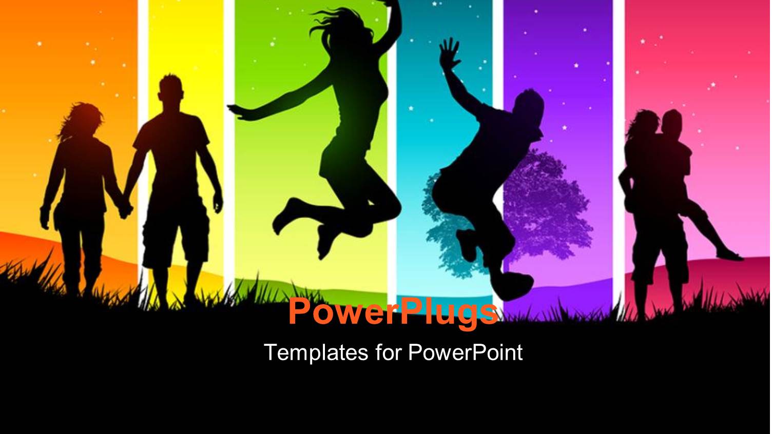 Couples and Friends Having Fun with Multiple Colors