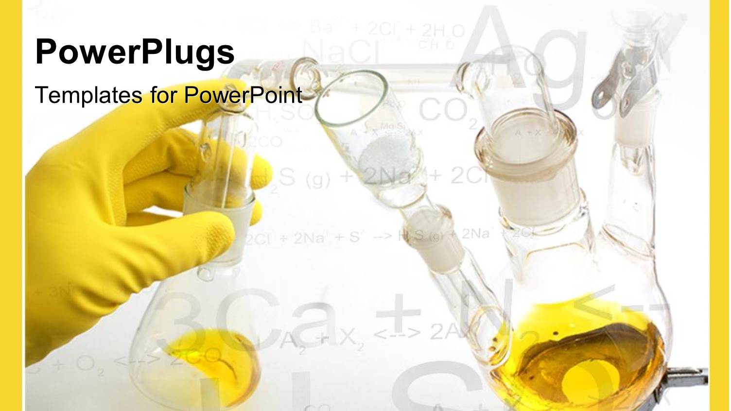 a Covered Hand with a Number of Different Chemicals