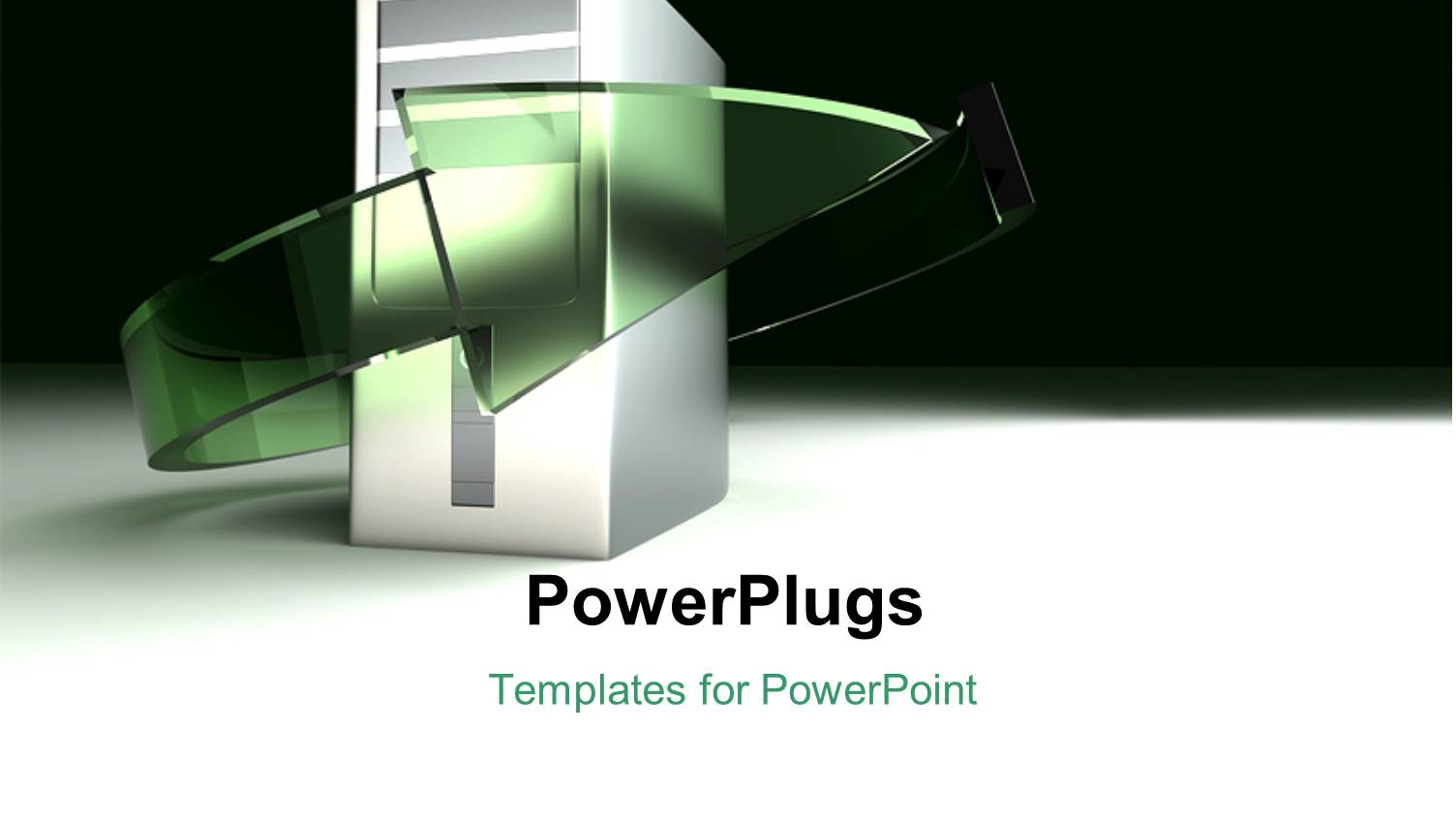 a Cpu with an Arrow and Blackish Background