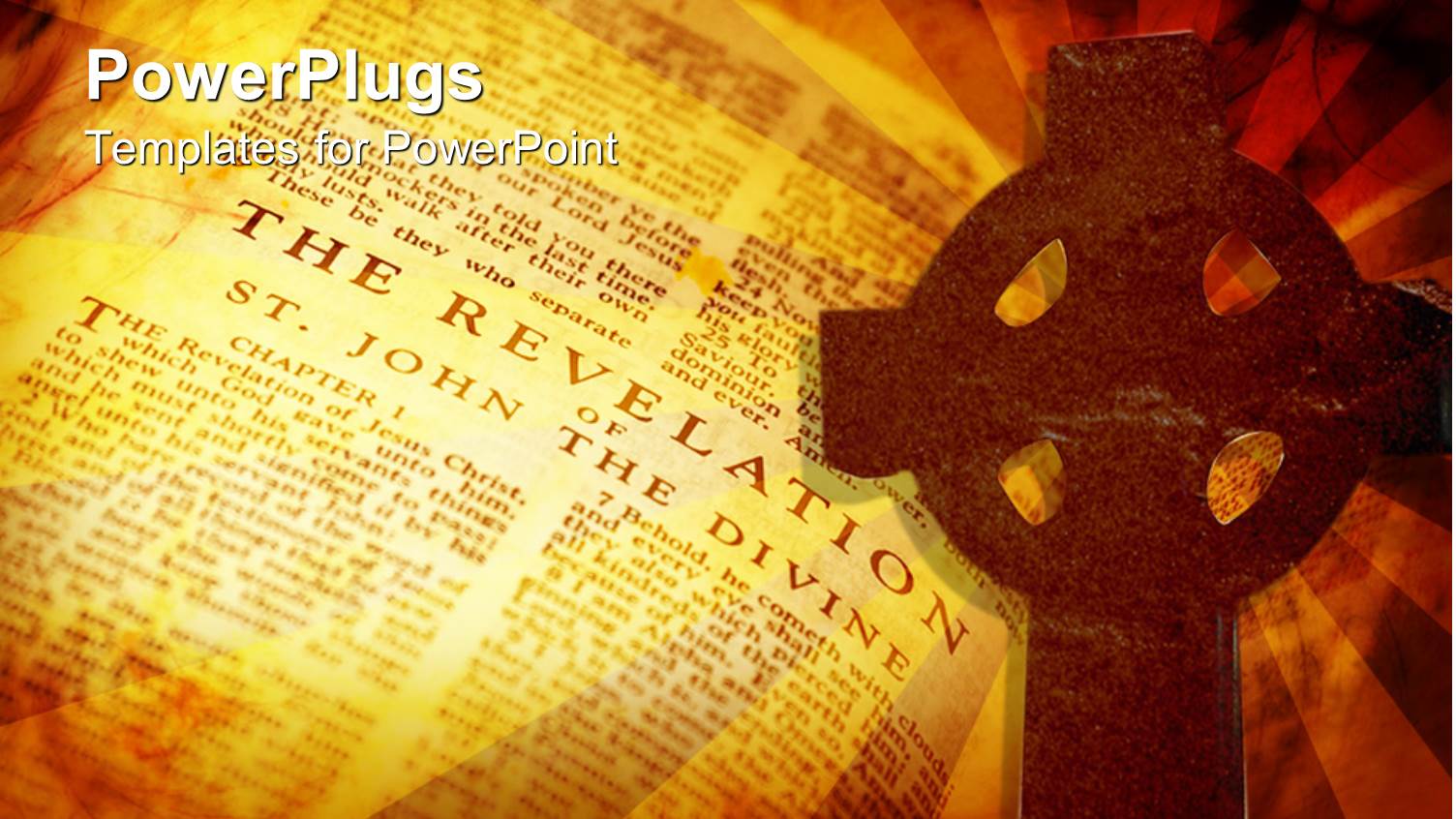 a Cross with a Holy Book in the Background