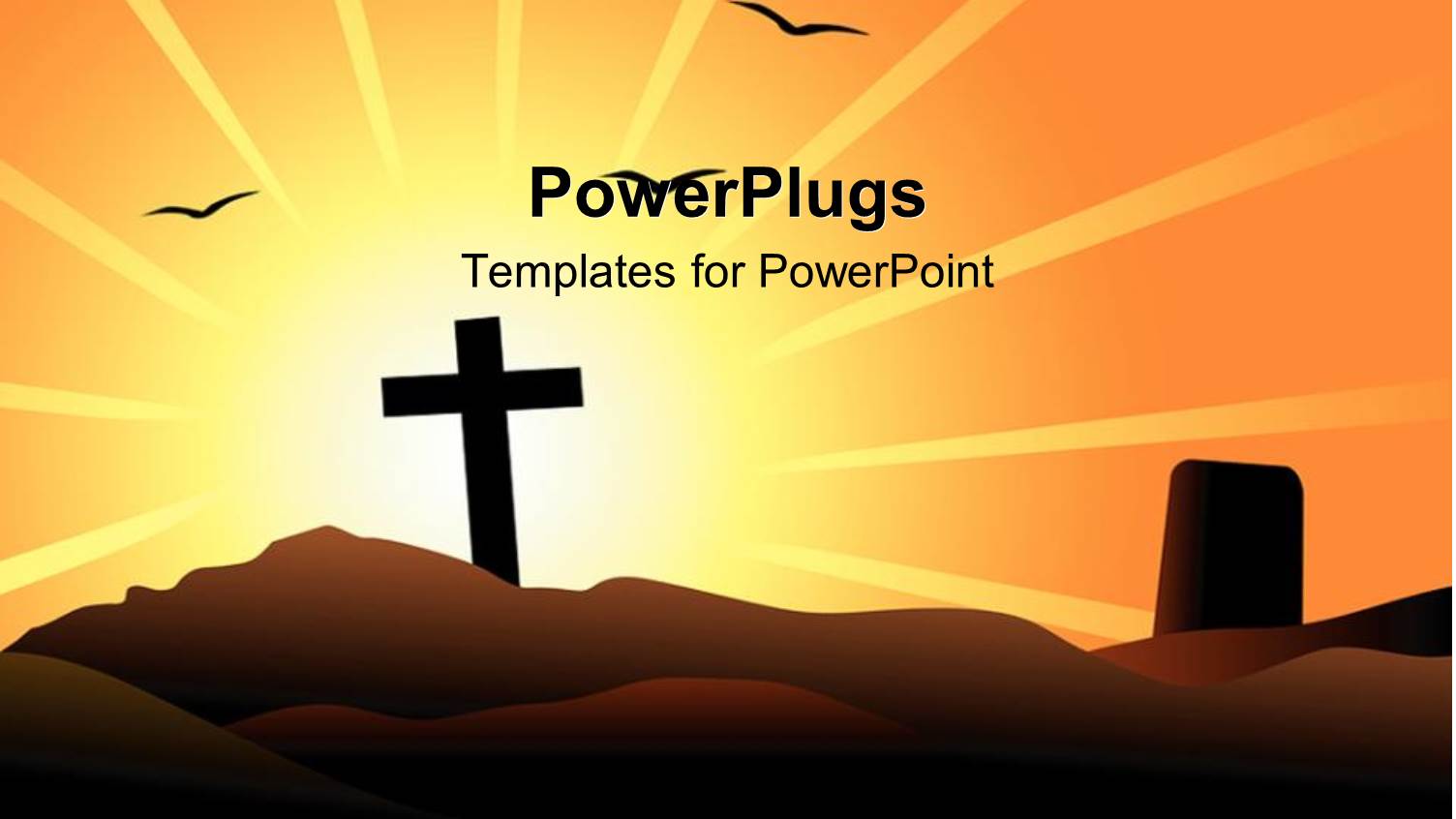 a Cross on a Mounatain with a Sun Rise