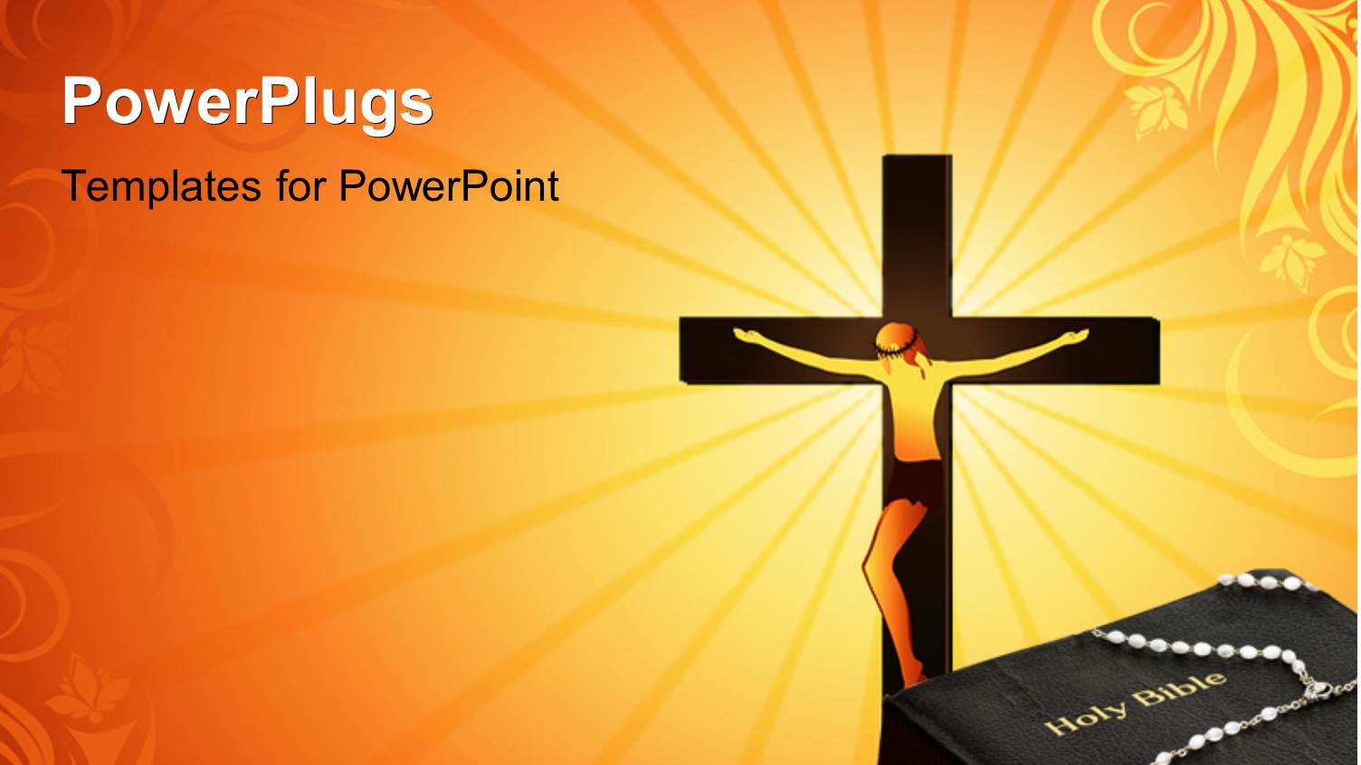 a Cross with a Rosary on a Holy Bible