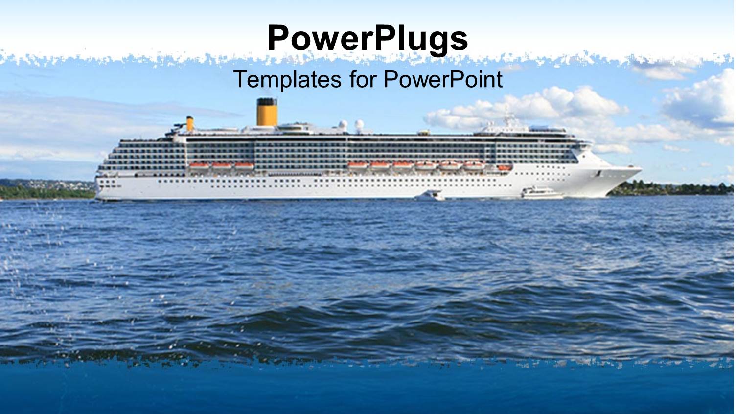 Cruise Ship on Sea on Sunny Day of Summer Scenery