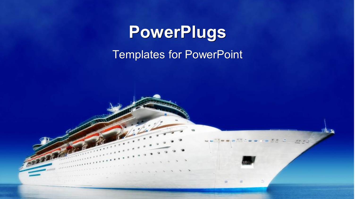 Cruise Ship on Sea Water with Blue Sky in the Background