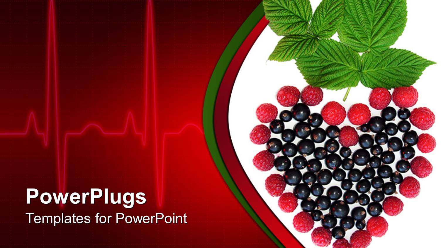 Currants, Raspberries and Mint Making Heart, EKG Heart Rhythm, Nutrition, Healthy Eating, Wellness, Cardiology