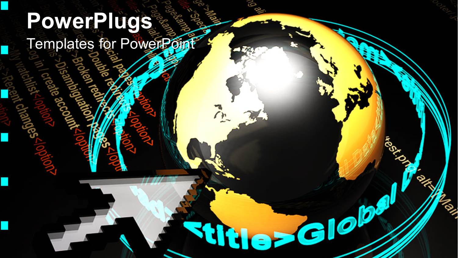 a Cursor Clicking on an Earth Globe on a Black Background