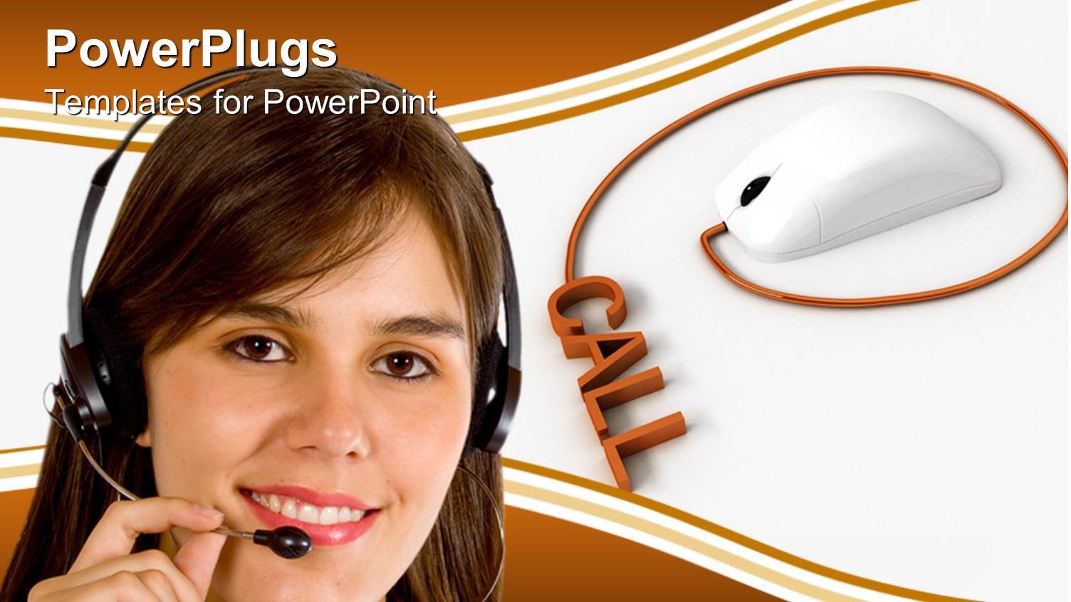 a Customer Service Person with a Mouse in the Background