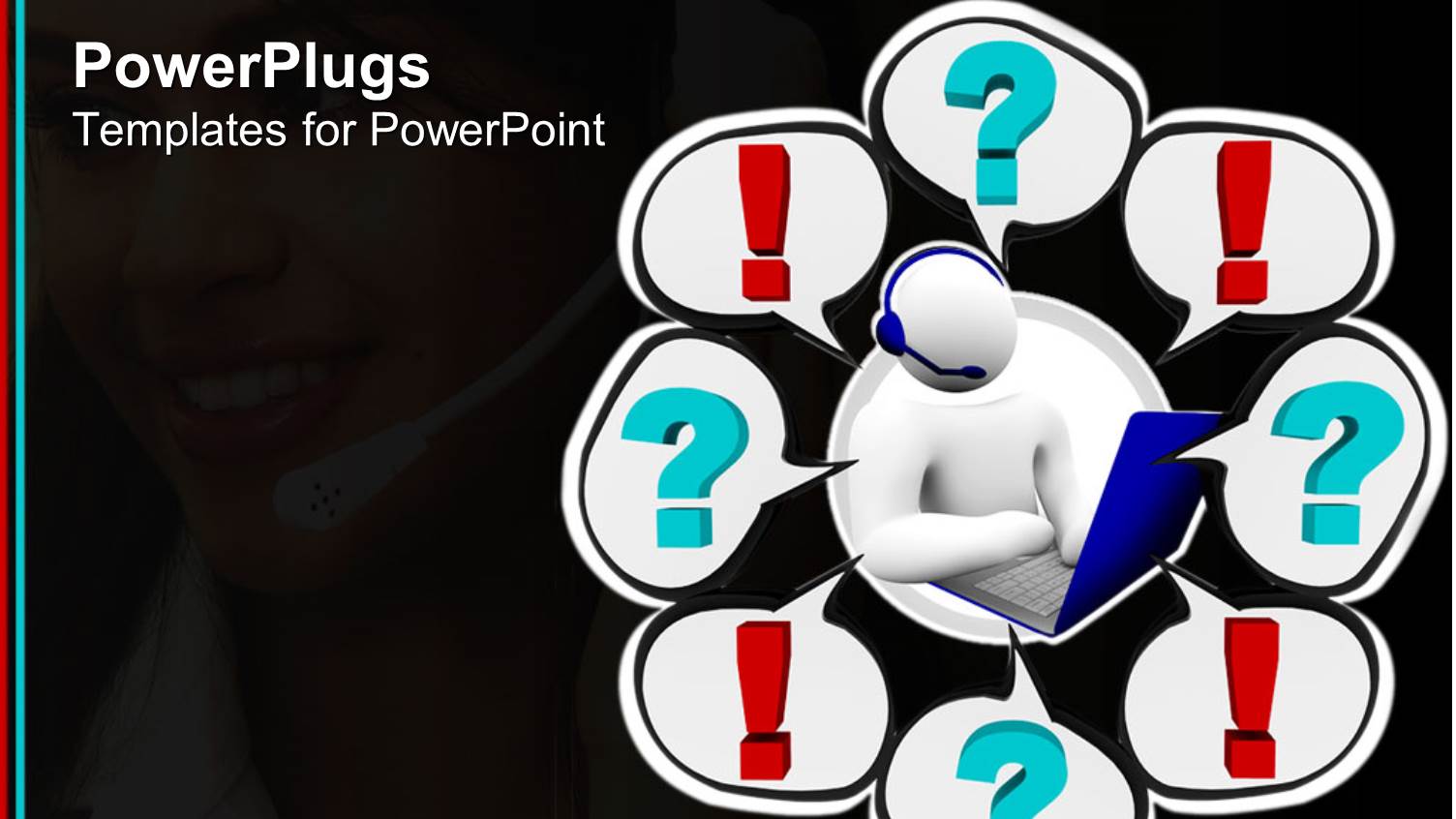 Customer Support Personnel with Question Marks and Exclamation Marks all Over