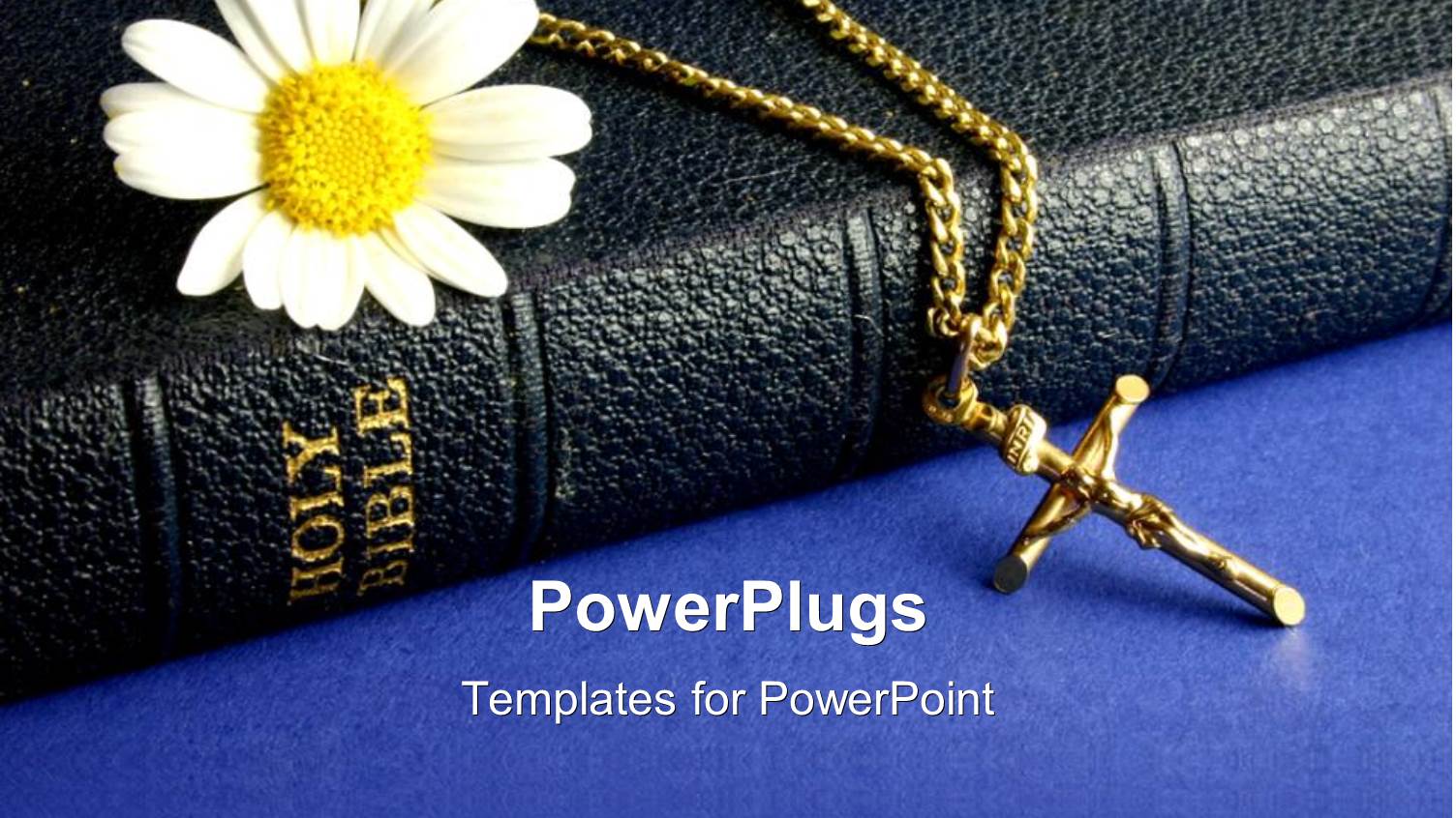 Daisy and Crucifix on Old Bible