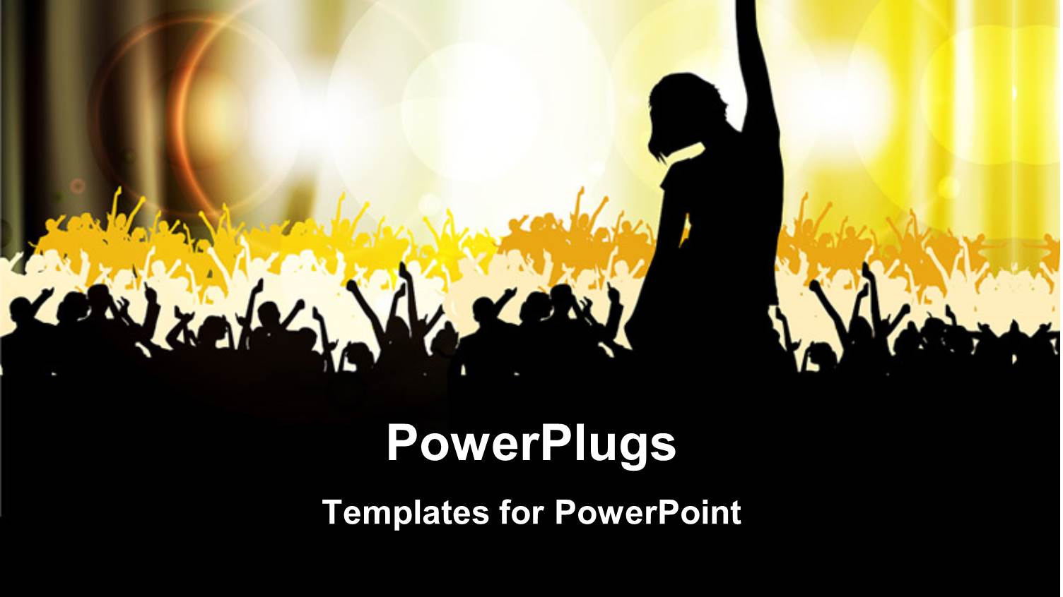 Dancing Silhouettes with Bright Yellow Light