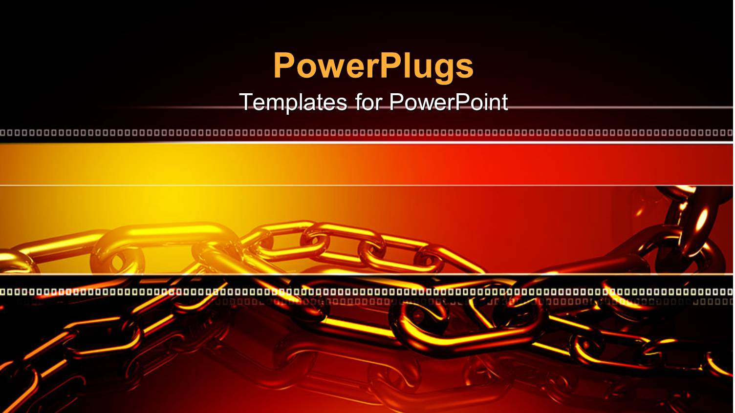 Dark Red and Yellow Abstract Background with large Chrome Chain Links