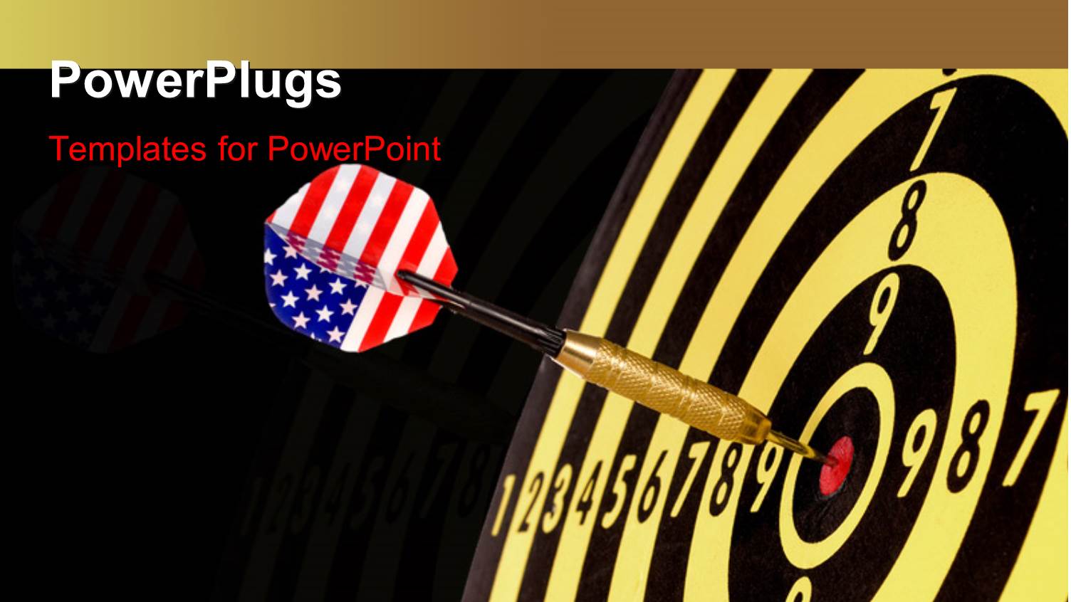 a Dartboard with a Dart in the Middle and Blackish Background