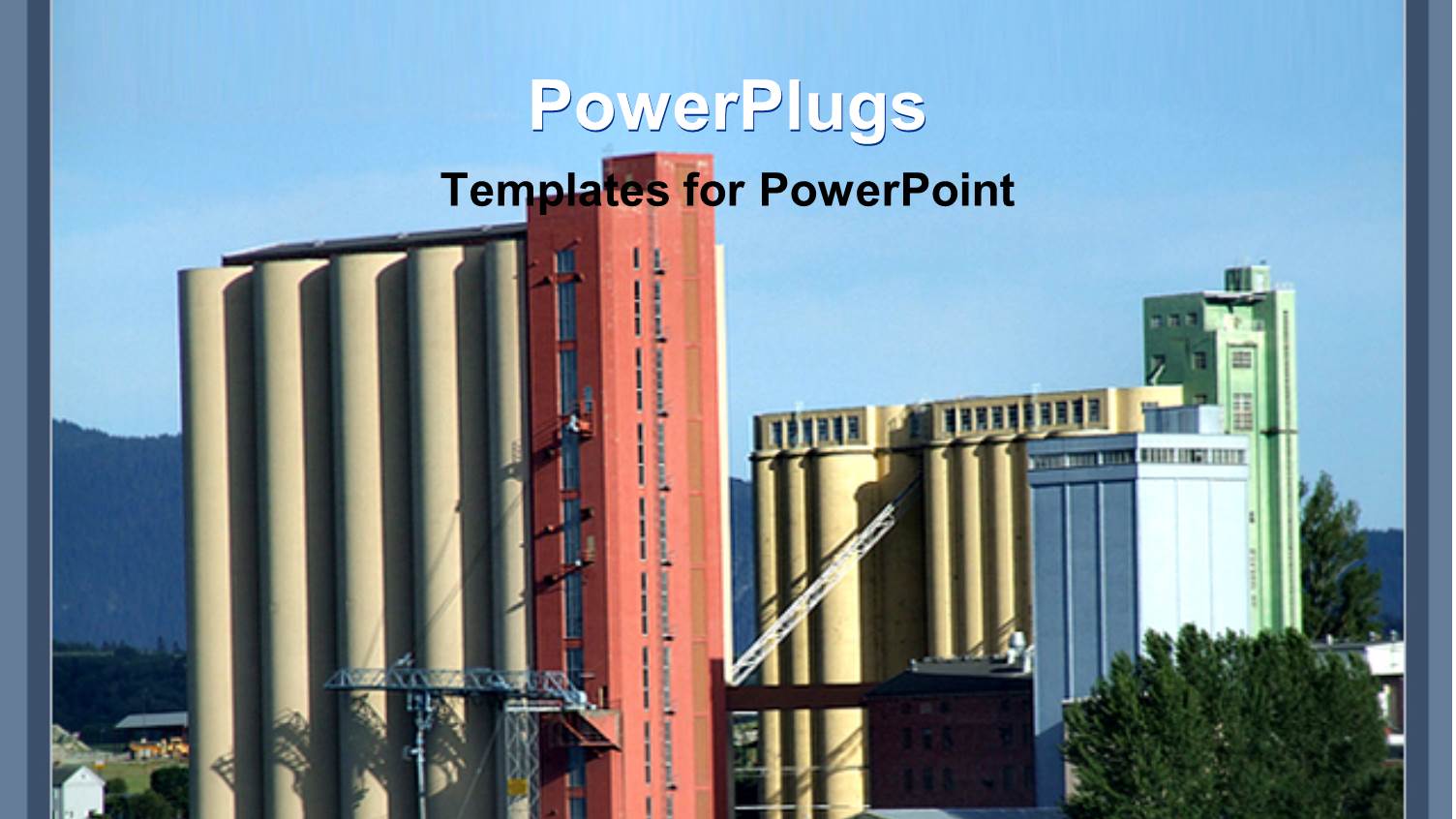 Day Light View of a big Industrial Plant Building